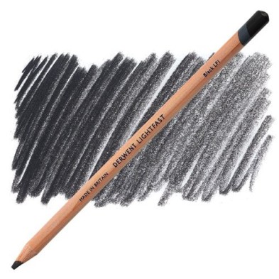 Material Bellas Artes – pintura-y-dibujo - Lápiz al óleo Negro Lightfast Derwent | totenart.com