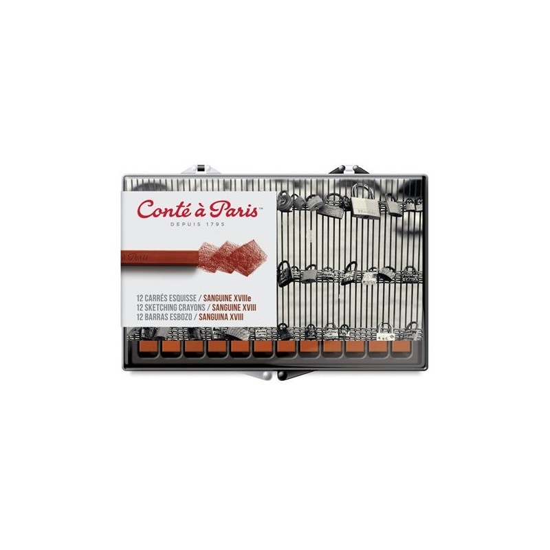 Material Bellas Artes - Dibujo - Caja Carres Conte 12 uds. sanguina | totenart.com