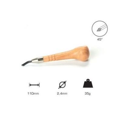 Buril cuadrado 2.4 mm., Mango Champinon