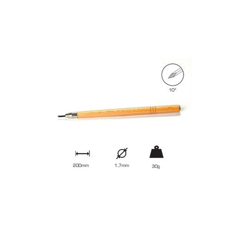 Buril Losange 1.7 mm., 10., Mango largo