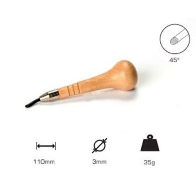 Buril redondo 3 mm, Mango Champinon