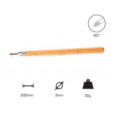 Buril redondo 3 mm., 60.,mango largo