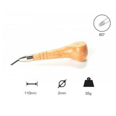 Buril redondo 2 mm, Mango Champinon