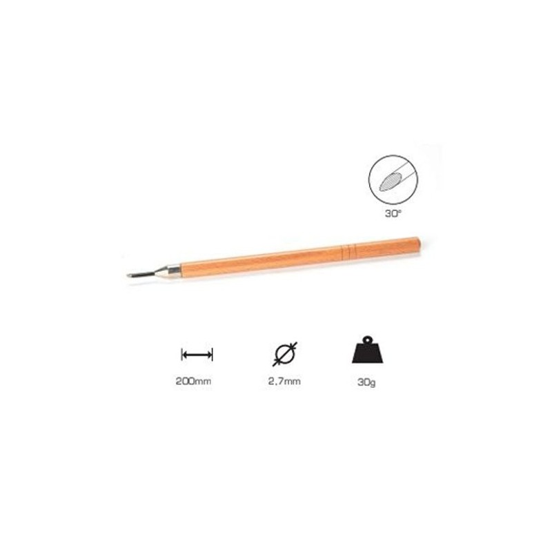 Buril Elipsoide 2.7 mm., Mango largo