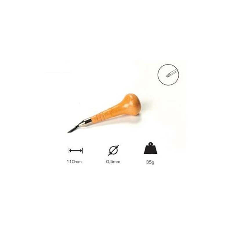 Echoppe Semi-redonda Artools, mango champiñon