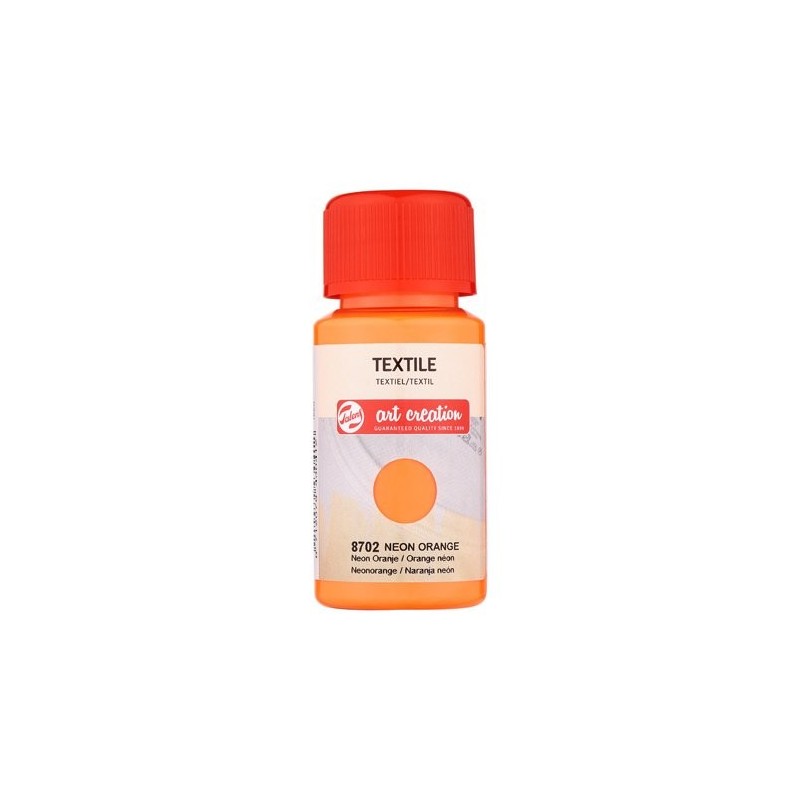 Material Bellas Artes - Pintura - Tinta Textil Naranja Neón 8702, 50 ml. ArtCreation | totenart.com