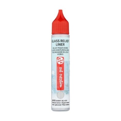 Material Bellas Artes - Pintura - Delineador Relieve Vidrio Plata Brillante 8015, 28 ml. ArtCreation | totenart.com