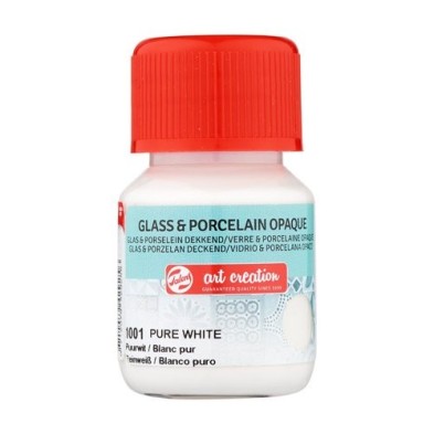 Material Bellas Artes - Pintura - Tinta Opaca Vidrio y Porcelana Blanco Puro 1001, 30 ml. ArtCreation | totenart.com