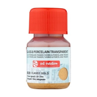 Material Bellas Artes - Pintura - Tinta Transparente Vidrio y Porcelana Oro Elegante 8020, 30 ml. ArtCreation | totenart.com