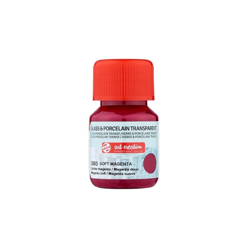 Material Bellas Artes - Pintura - Tinta Transparente Vidrio y Porcelana Magenta Suave 3503, 30 ml. ArtCreation | totenart.com