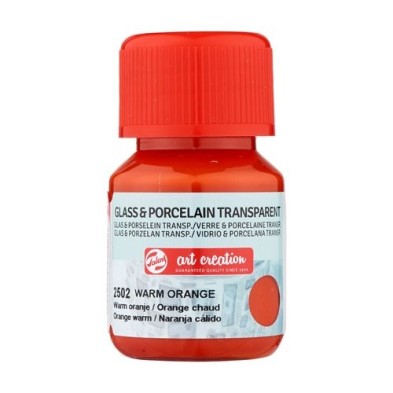 Material Bellas Artes - Pintura - Tinta Transparente Vidrio y Porcelana Naranja Cálido 2502, 30 ml. ArtCreation | totenart.com