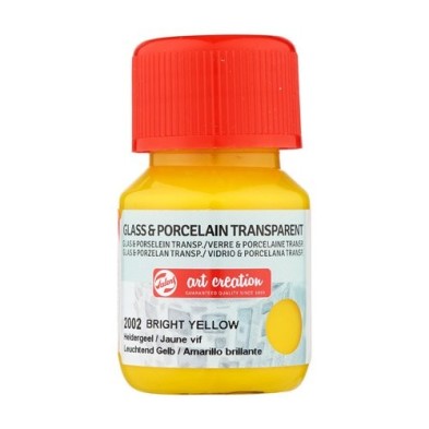 Material Bellas Artes - Pintura - Tinta Transparente Vidrio y Porcelana Amarillo Brillante 2002, 30 ml. ArtCreation | totenart.c