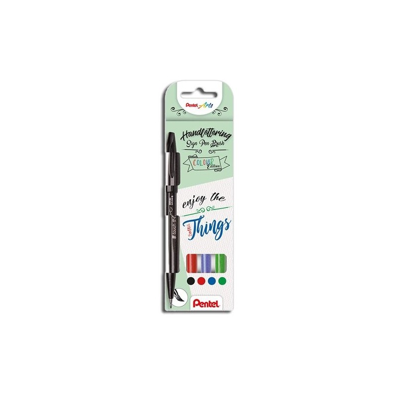 Material Bellas Artes - Pintura - Set 4 Rotuladores Pincel Pentel Touch (Básico) | totenart.com