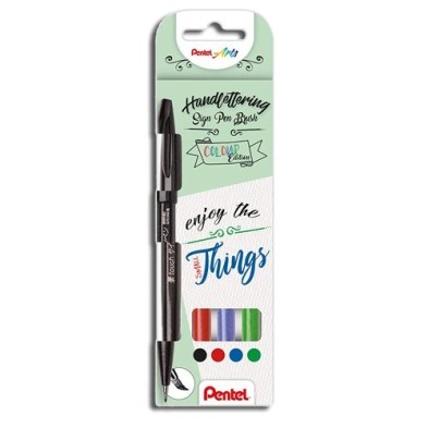 Material Bellas Artes - Pintura - Set 4 Rotuladores Pincel Pentel Touch (Básico) | totenart.com