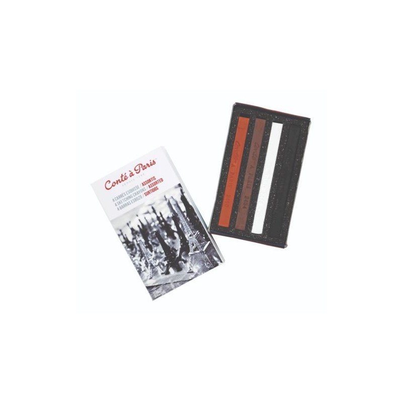 Material Bellas Artes-Dibujo-Caja 4 Carres surtidos Dibujo Conte