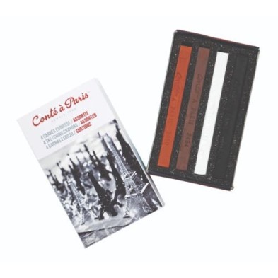 Material Bellas Artes-Dibujo-Caja 4 Carres surtidos Dibujo Conte