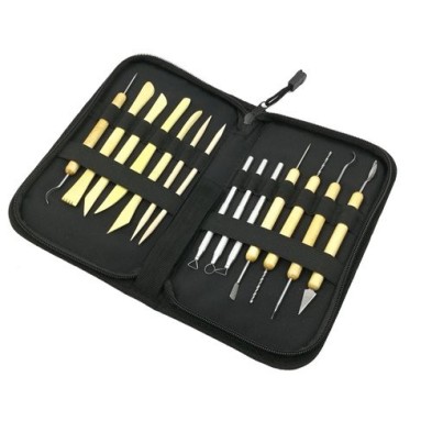 Estuche cremallera 14 herramientas para ceramica. -10-