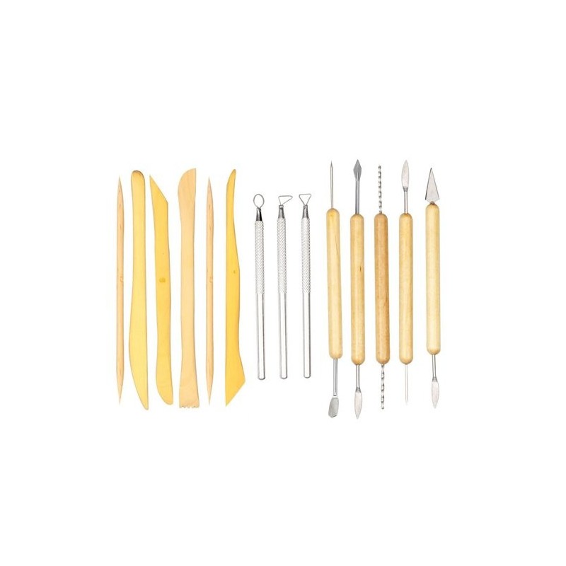 Estuche cremallera 14 herramientas para ceramica. -10-