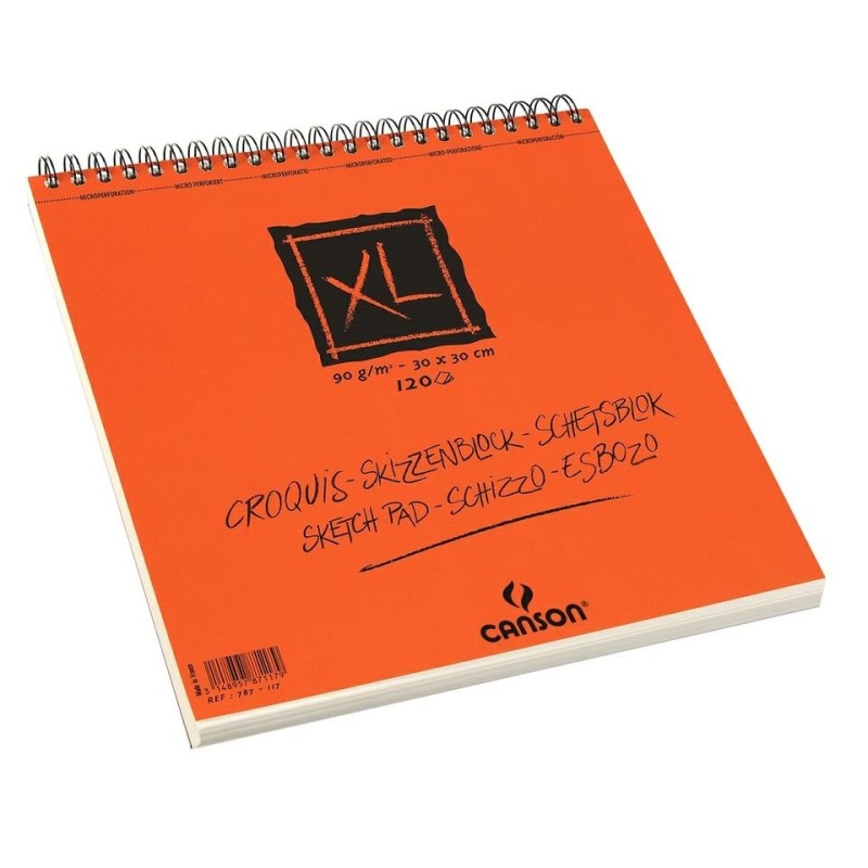 Material Bellas Artes – pintura-y-dibujo - Block XL Croquis Canson 30x30 cm. 90 gr. 120 h., con espiral  | totenart.com