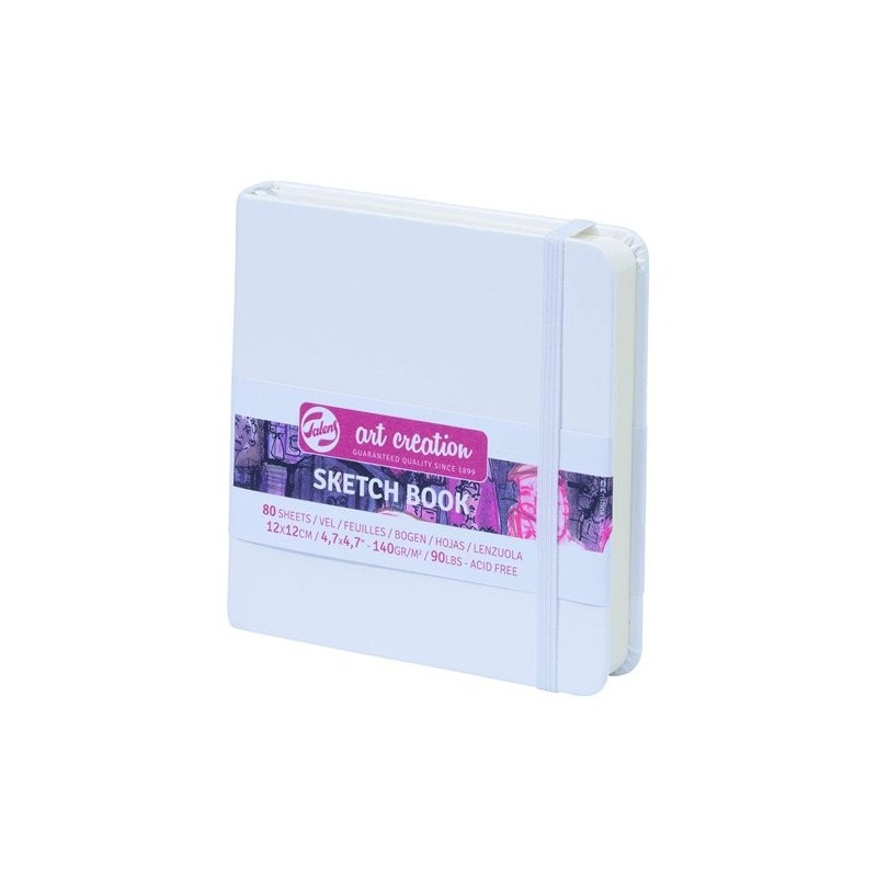 Material Bellas Artes - dibujo - Bloc de Esbozo blanco, 12x12, banda elastica, 80 h, 160 gr. | totenart.com