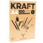 Material Bellas Artes – pintura-y-dibujo - Bloc de Papel Kraft A4, 90 gr. 100 h. Color Marrón Clairefontaine  | totenart.com