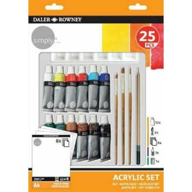 Material Bellas Artes - Pintura - Kit de iniciación acrílico (25 piezas) | totenart.com
