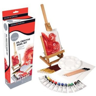 Material Bellas Artes - Pintura - Kit de iniciación óleo con caballete (40 piezas) | totenart.com