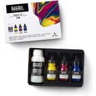 Material Bellas Artes - Pintura - Set Tintas Acrilicas Liquitex, 3 colores primarios, 30 ml + Pouring medium 118 ml. ** | totena