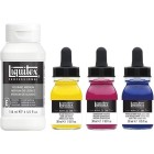 Material Bellas Artes - Pintura - Set Tintas Acrilicas Liquitex, 3 colores primarios, 30 ml + Pouring medium 118 ml. ** | totena