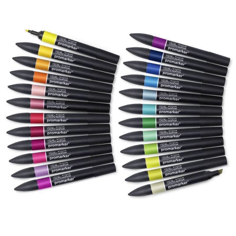 Material Bellas Artes - Pintura - Rotulador Promarker Winsor & Newton , set 24 uds., Estudiante | totenart.com