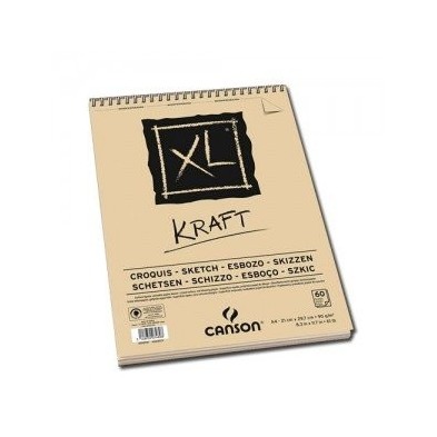 Material Bellas Artes – pintura-y-dibujo - Bloc de dibujo Canson XL Kraft, 40h., 90 gr., A5 | totenart.com