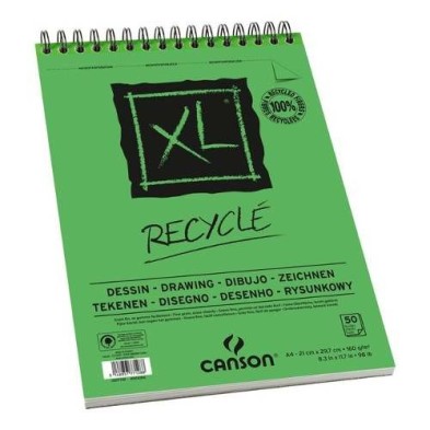 Material Bellas Artes – pintura-y-dibujo - Bloc de dibujo Canson XL Reciclado, 25h., 160 gr., A5 | totenart.com
