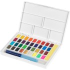 Material Bellas Artes – pintura-y-dibujo - Estuche acuarelas Faber-Castell, 36 pastillas y pincel rellenable | totenart.com