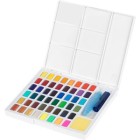 Material Bellas Artes – pintura-y-dibujo - Estuche acuarelas Faber-Castell, 48 pastillas y pincel rellenable | totenart.com