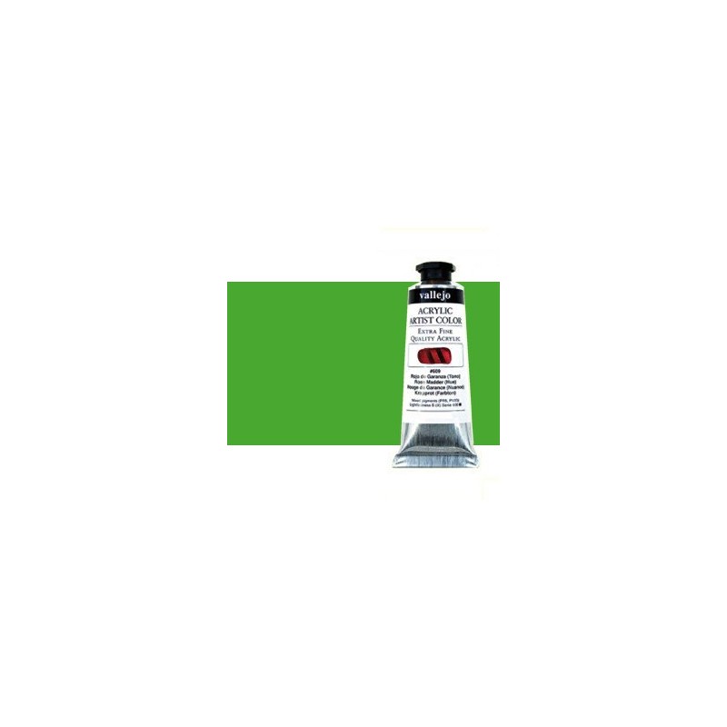 Material Bellas Artes - Pintura - Acrílico Vallejo Artist n. 623 color verde fluorescente (60 ml) | totenart.com