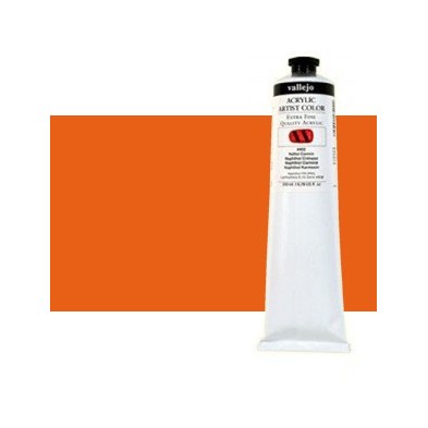 Material Bellas Artes - Pintura - Acrílico Vallejo Artist n. 618 color naranja fluorescente (200 ml) | totenart.com