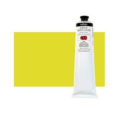 Material Bellas Artes - Pintura - Acrílico Vallejo Artist n. 616 color amarillo fluorescente (200 ml) | totenart.com
