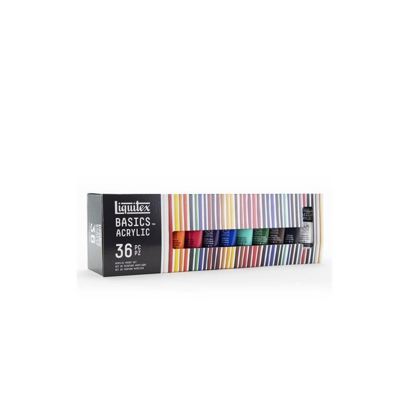 Material Bellas Artes - Pintura - Estuche con 36 colores acrílicos Liquitex Basics (22 ml) | totenart.com