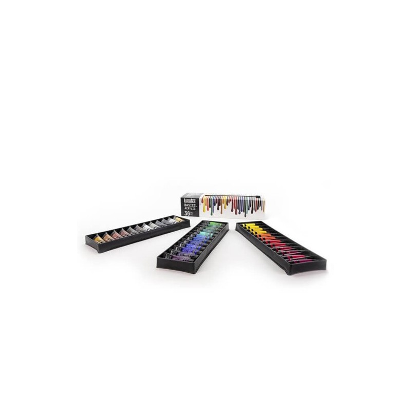 Material Bellas Artes - Pintura - Estuche con 36 colores acrílicos Liquitex Basics (22 ml) | totenart.com