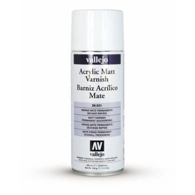 Material Bellas Artes - Pintura - Barniz acrílico mate Vallejo en spray (400 ml) | totenart.com