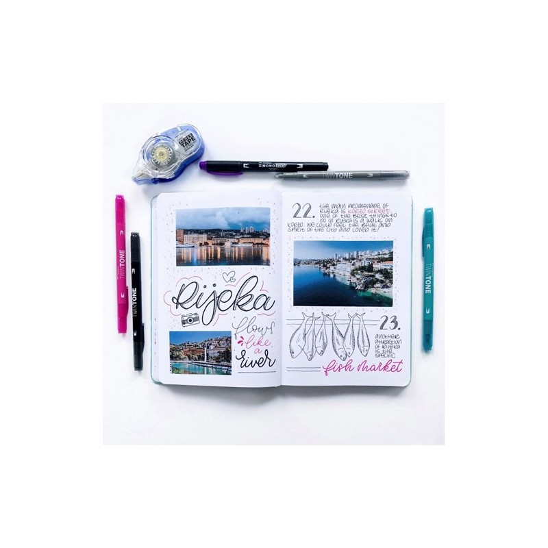 Material Bellas Artes - Pintura - Kit para diario de viaje, TwinTone Tombow | totenart.com
