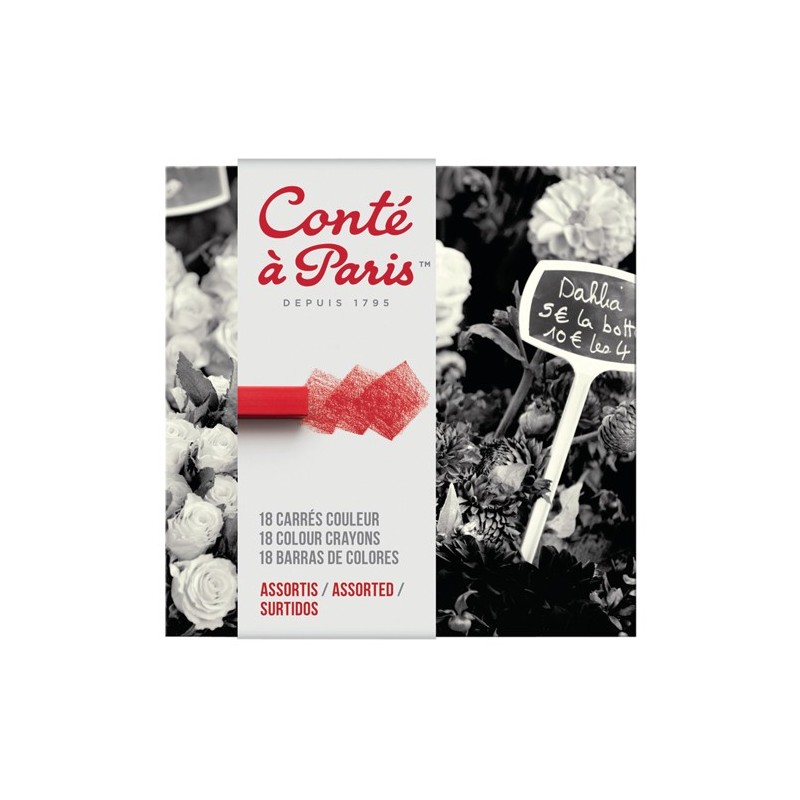 Material Bellas Artes-Dibujo-Caja 18 Carres Conte surtidos