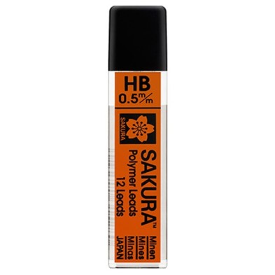 Material Bellas Artes - Pintura - 12 Minas HB Sakura para portaminas 0.5 mm. | totenart.com