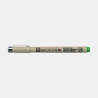 \nMaterial Bellas Artes - Pintura - Rotulador Pigma Micron Sakura 05, 0.45 mm. Verde Fresco N. 32 | totenart.com