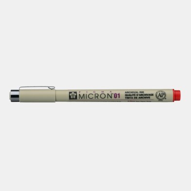 \nMaterial Bellas Artes - Pintura - Rotulador Pigma Micron Sakura 01, 0.25 mm. Rojo N. 19 | totenart.com