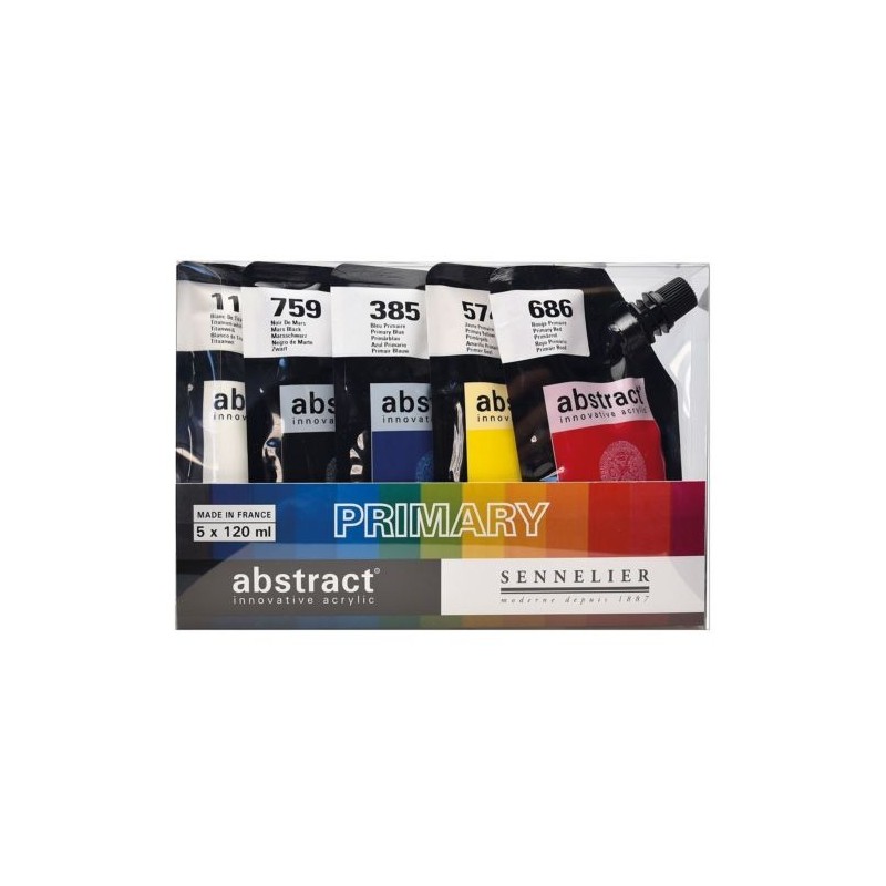 Material Bellas Artes - Pintura - Set Abstract Primary, 5 colores primarios, 120 ml. Sennelier | totenart.com