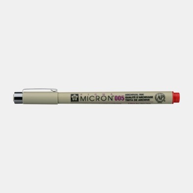 \nMaterial Bellas Artes - Pintura - Rotulador Pigma Micron Sakura 005, 0.20 mm. Rojo N. 19 | totenart.com