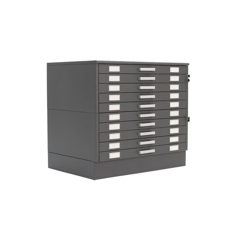 Material Bellas Artes - Maquinaria - Archivador Horizontal Metálico 10 Cajones, A-0 PLUS | totenart.com