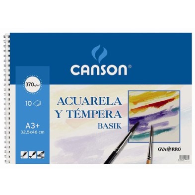 Basik Acuarela, Block 10 h., 370 gr., 32.5x46 cm. DESCATALOGADO