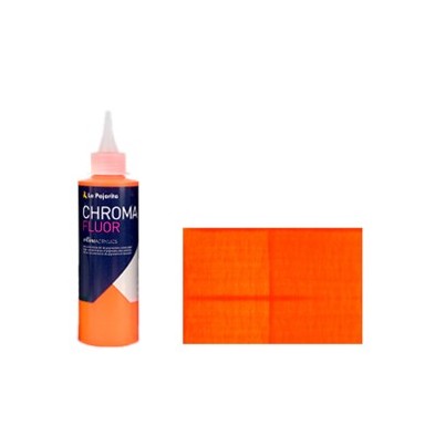 Material Bellas Artes - Pintura - Acrílico La Pajarita Naranja Chroma Fluor (200 ml.) | totenart.com